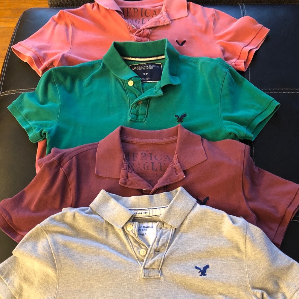 Guys American Eagle polo shirts